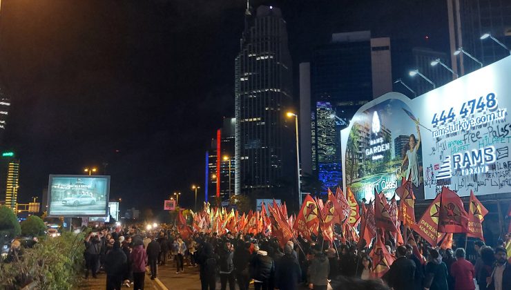 İsrail’in hastaneye saldırısı İstanbul’da protesto edildi