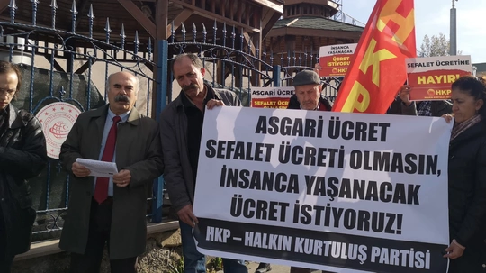 HKP’den asgari ücret eylemi: “45 bin 686 liradan aşağı olmamalı”