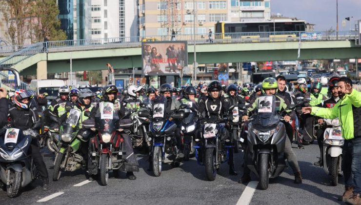 Moto kuryelerden Yunus Emre Göçer için ‘adalet sürüşü’