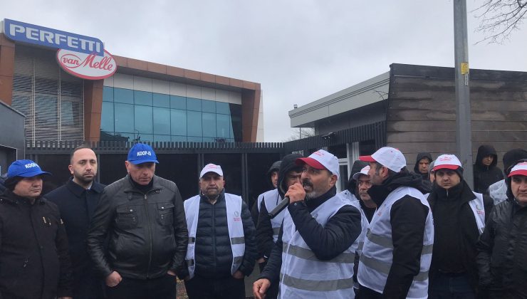 Perfetti Van Melle’de sendikalı işçilere baskı protesto edildi