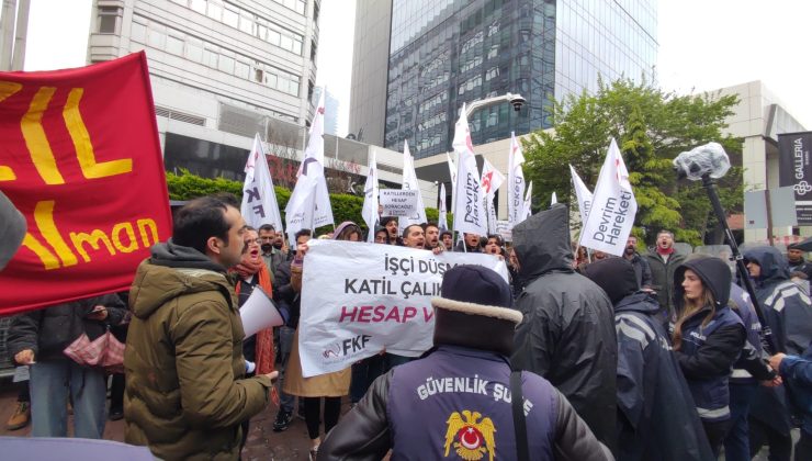 Çalık Holding önünde protesto